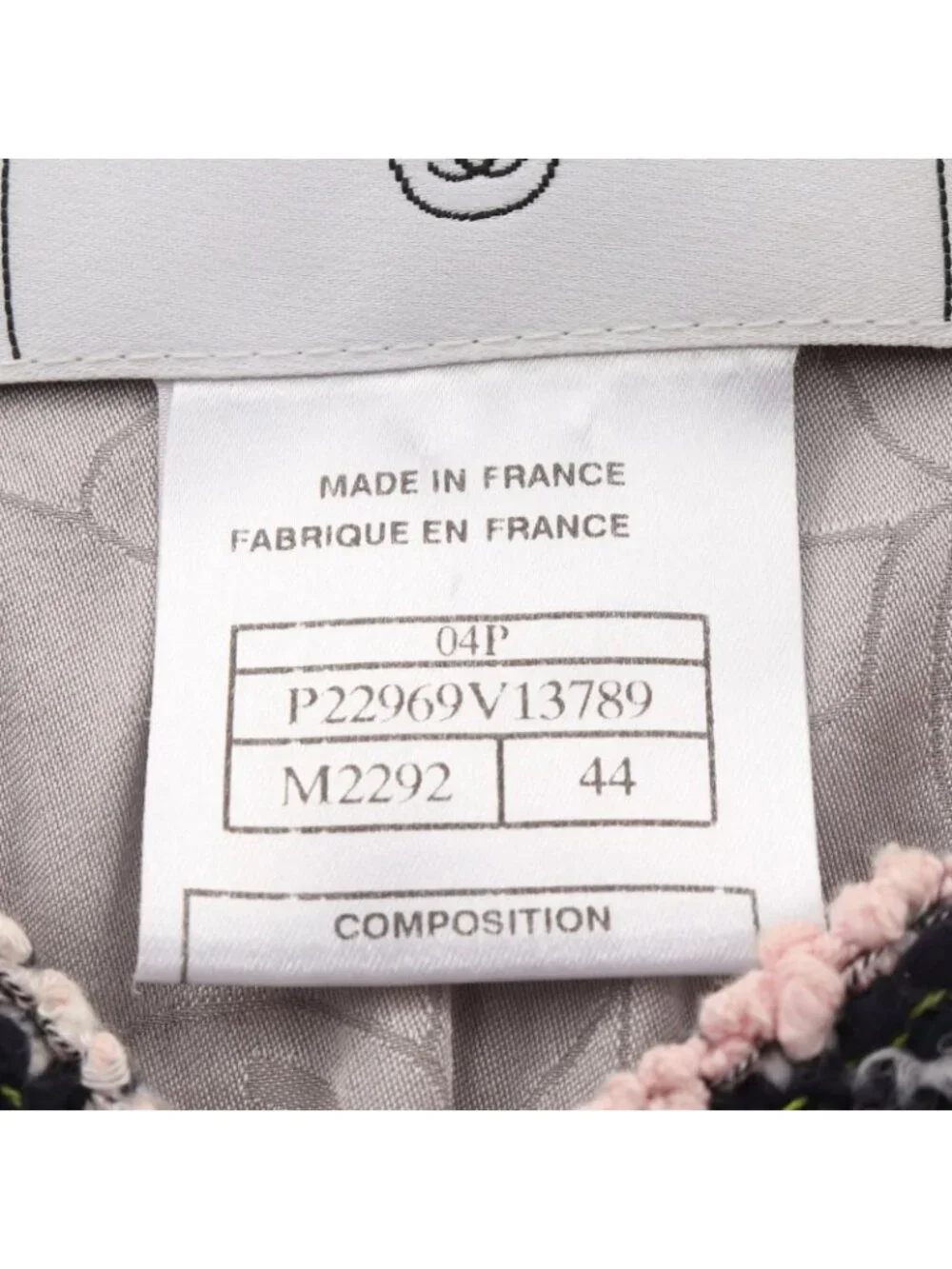 Chanel CC Logo Button Tweed Jacket Multicolor